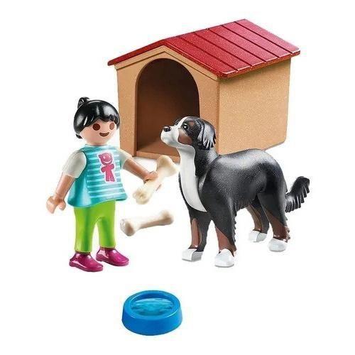 Imagem de Playmobil Country 70136 Cachorro Com Casinha E Menina 7 Pcs