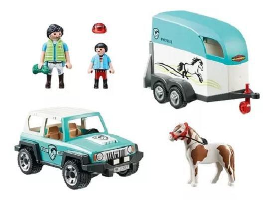 Imagem de Playmobil Country Carro Jipe Com Reboque Para Pónei  44 peças