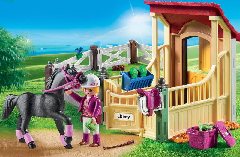 Imagem de PLAYMOBIL Estábulo com Set de Construção do Cavalo Árabe Multi