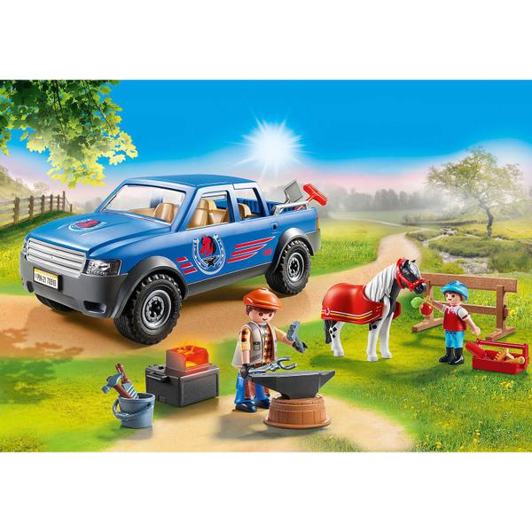Playmobil Ferreiro com Carro - Country - 70518 - Sunny Brinquedos Imagem de Playmobil Ferreiro com Carro - Country - 70518