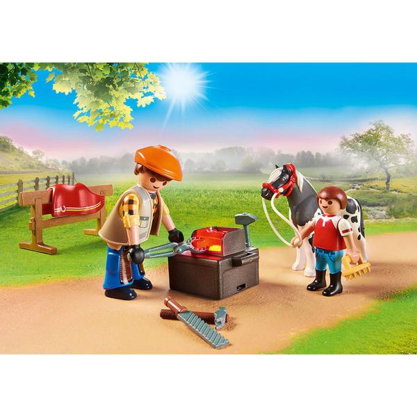 Playmobil Ferreiro com Carro - Country - 70518 - Sunny Brinquedos Imagem de Playmobil Ferreiro com Carro - Country - 70518