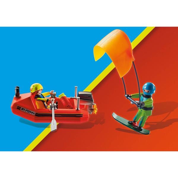 Imagem de Playmobil Lancha de Resgate Kitesurfer - City Action - 70144