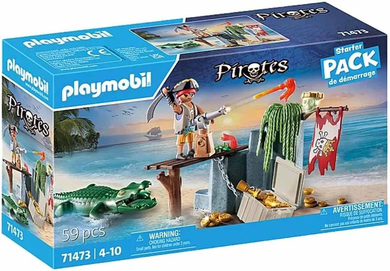 Imagem de Playmobil piratas - pirata com crocodilo 71473