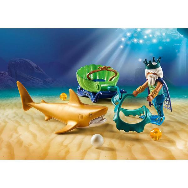 Imagem de Playmobil - Rei do Mar com Carruagem de Tubarão