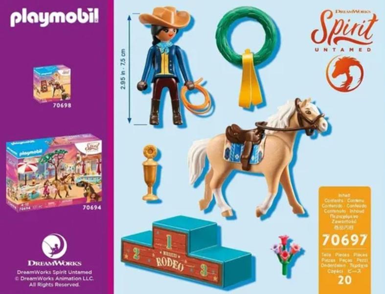 Imagem de Playmobil Spirit Rodeio Pru Com Cavalo 70697 Sunny 2567