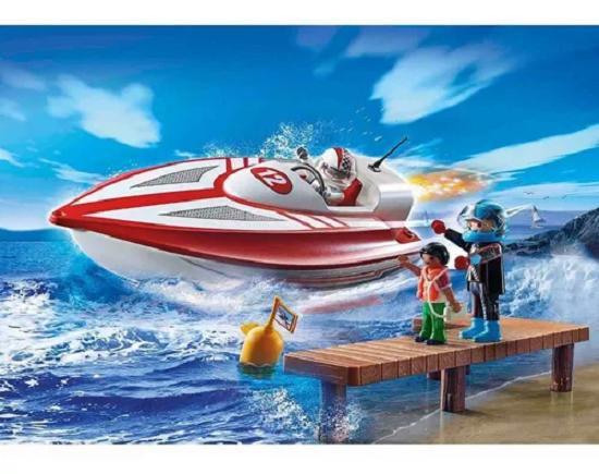 Playmobil Sport & Action - Piloto De Speedboat Lancha Rapida Com Motor 24 peças - Sunny Imagem de Playmobil Sport & Action - Piloto De Speedboat Lancha Rapida Com Motor 24 peças
