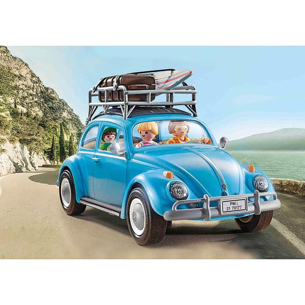 Imagem de Playmobil Volkswagen Beetle 70177 Fusca Azul 52 Peças