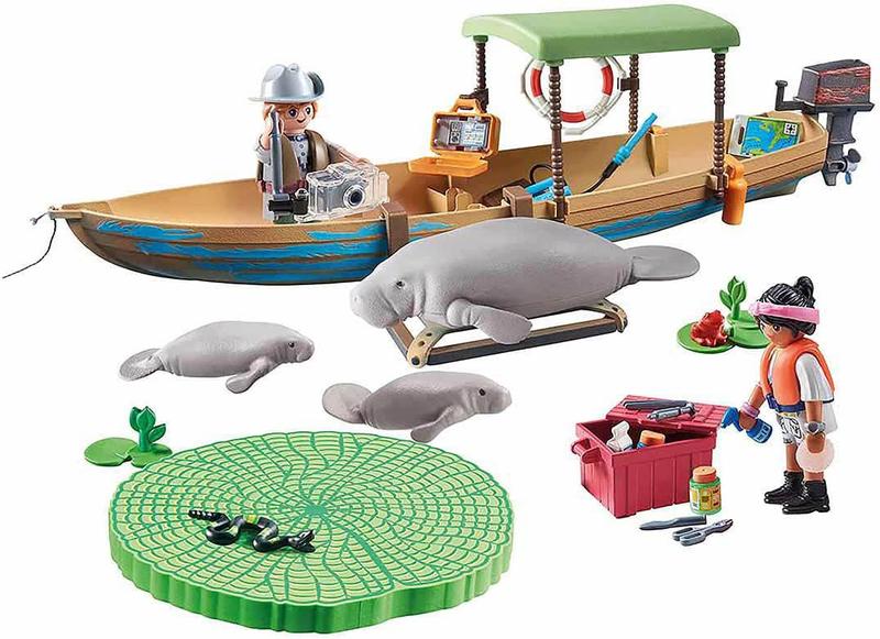 Imagem de Playmobil Wiltopia - Passeio de Barco com Peixes-boi 71010