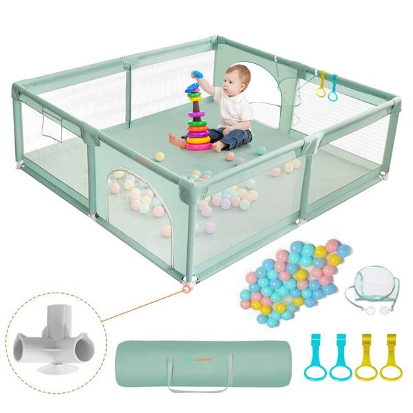 Imagem de Playpen COMOMY Playard extra grande 180x150cm com acessórios