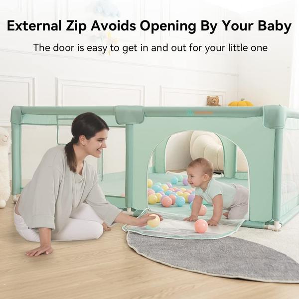 Playpen COMOMY Playard extra grande 180x150cm com acessórios Imagem de Playpen COMOMY Playard extra grande 180x150cm com acessórios