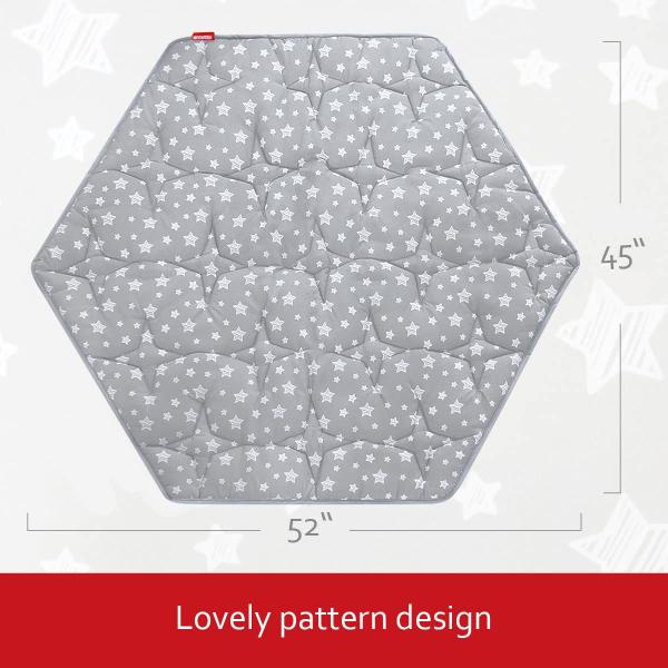 Imagem de Playpen Mat Moonsea Hexagon para Regalo 48 polegadas e hiccapop 53 polegadas