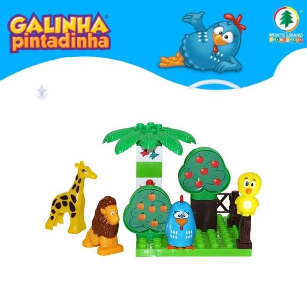 Imagem de Playset Animais da Floresta Galinha Pintadinha Blocos de Montar