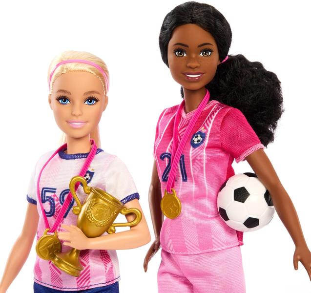 Imagem de Playset Barbie Careers Soccer Player com 2 bonecas e 15 Acc