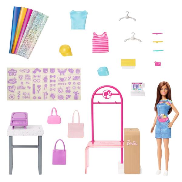 Playset Barbie com Boneca - Ateliê de Designer de Moda - Profissões - Mattel Imagem de Playset Barbie com Boneca - Ateliê de Designer de Moda - Profissões - Mattel