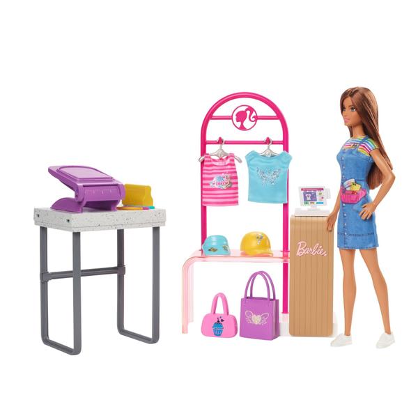 Playset Barbie com Boneca - Ateliê de Designer de Moda - Profissões - Mattel Imagem de Playset Barbie com Boneca - Ateliê de Designer de Moda - Profissões - Mattel