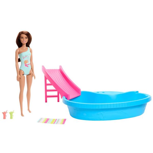 Imagem de Playset Barbie com Boneca - Piscina Glam - Morena - Mattel