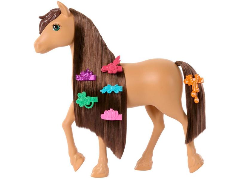 Imagem de Playset Barbie Detetive A Grande Corrida de Caval - Pónei Penteados Divertidos Mattel 9 Peças