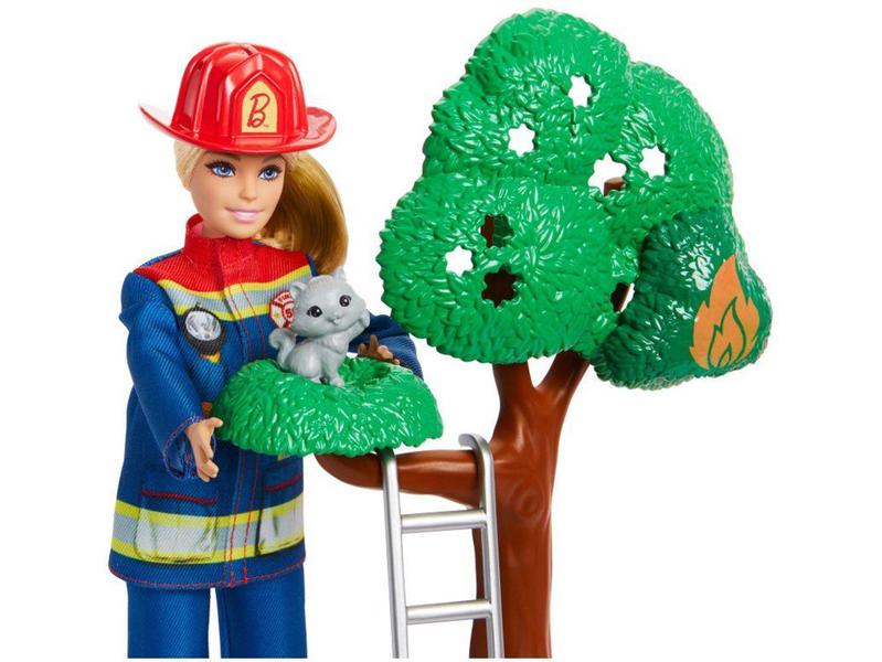 Playset Barbie Profissões Bombeira Mattel - 16 Peças Imagem de Playset Barbie Profissões Bombeira Mattel - 16 Peças