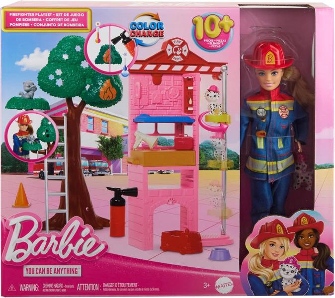 Playset Barbie Profissões Bombeira Mattel HRG55 Imagem de Playset Barbie Profissões Bombeira Mattel HRG55