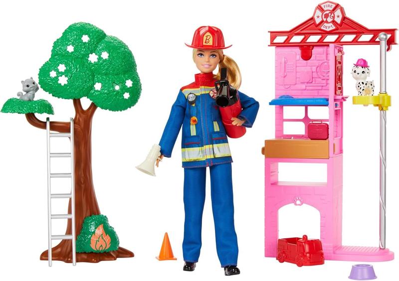 Playset Barbie Profissões Bombeira Mattel HRG55 Imagem de Playset Barbie Profissões Bombeira Mattel HRG55