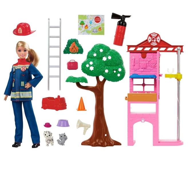 Imagem de Playset Barbie Profissões Bombeira Mattel HRG55