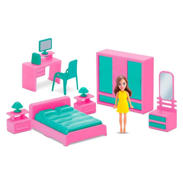 Imagem de Playset Boneca com Quarto Samba Toys Coleção Judy