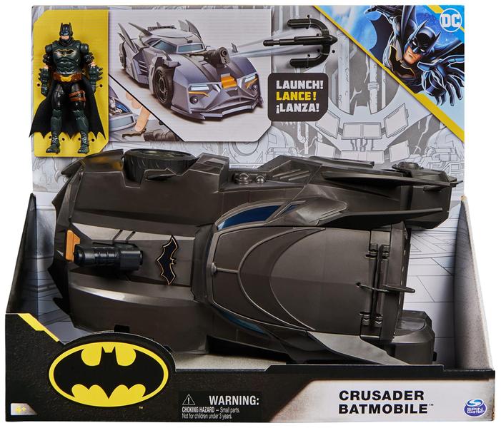 Imagem de Playset DC Comics Crusader Batmobile com Batman de 10 cm e mais de 4 anos