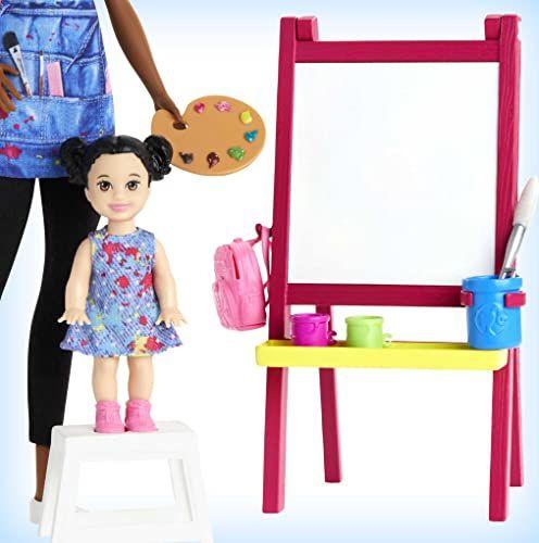 Imagem de Playset de Arte Barbie Morena, Brinquedo Educacional, Peças de Arte