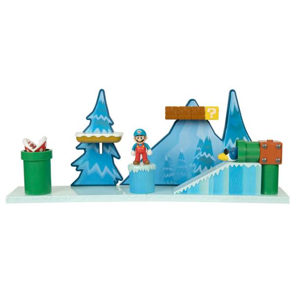 Imagem de Playset Deluxe Geleira Super Mario Com Ice Mario E Cenario Interativo