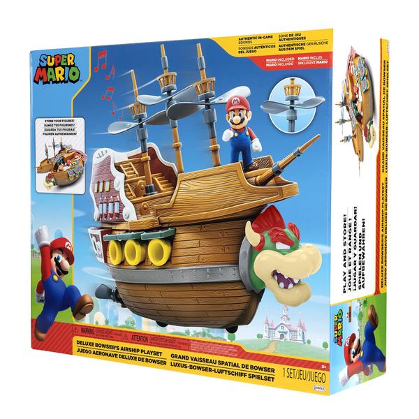 Imagem de Playset do Navio Aéreo do Bowser - Sons Autênticos, Hélices Giratórias - Mario Deluxe