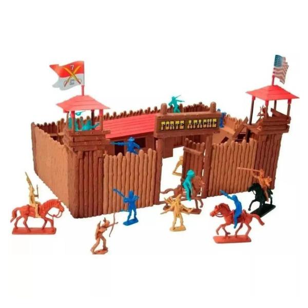 Imagem de Playset E Mini Figuras Forte Apache Junior Gulliver 0065