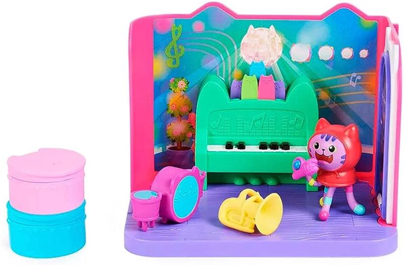 Imagem de  playset Gabby dollhouse quarto de música do DJ catnip