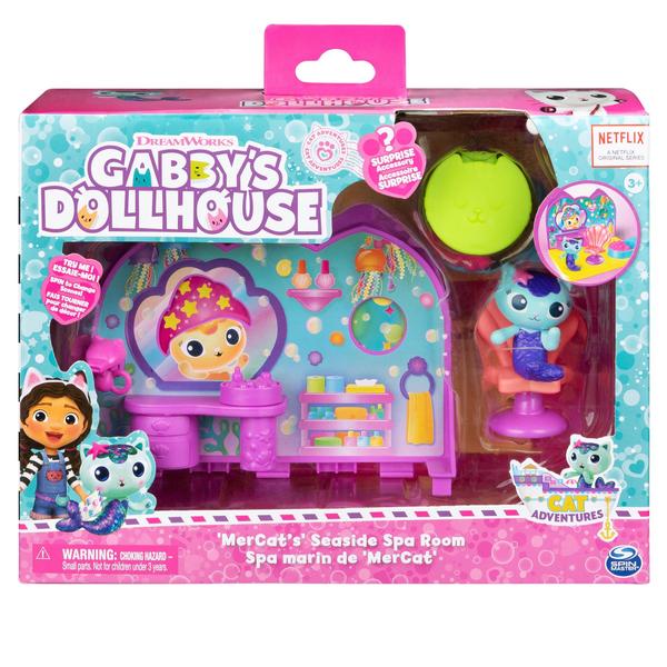 Imagem de Playset Gabby's Dollhouse MerCat's Spa Room com boneco de mais de 3 anos