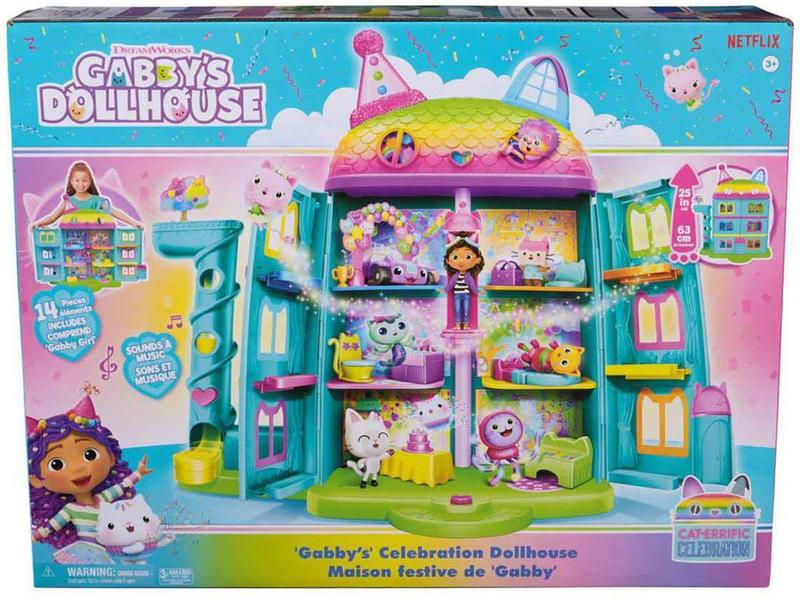 Imagem de Playset Gabbys Dollhouse Celebração Sunny  - Brinquedos 14 Peças