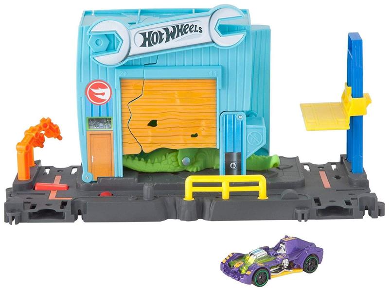 Imagem de Playset Hot Wheels City Gator Garage Attack para crianças de 3 a 5 anos