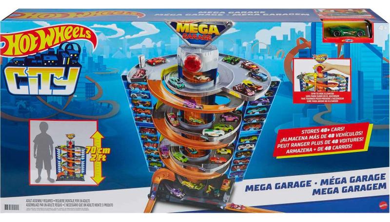 Imagem de Playset Hot Wheels City Mega Garage com elevador em forma de saca-rolhas