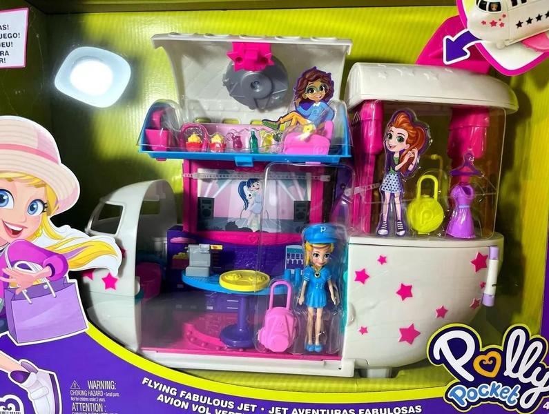 Imagem de Playset Jatinho Fabuloso Polly Pocket Avião - Mattel Brinquedos