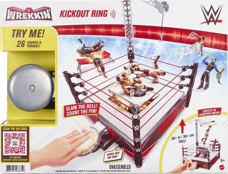 Imagem de Playset Mattel WWE Wrekkin Kickout Ring com acessórios