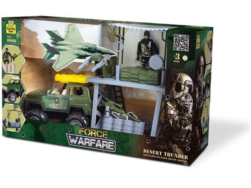 Imagem de Playset Militar Force Warfare Samba Toys 4 Peças