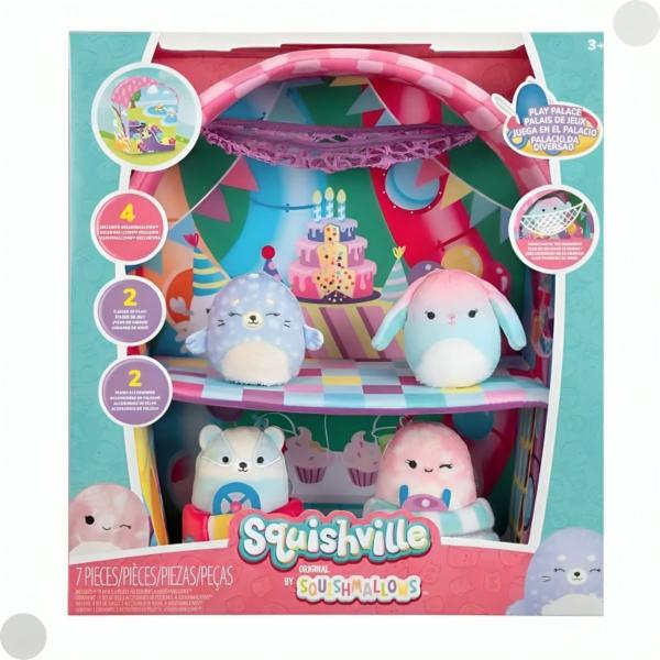 Playset Palácio Da Diversão Com 04 Pelúcia Squishmallow 3439 - Sunny Imagem de Playset Palácio Da Diversão Com 04 Pelúcia Squishmallow 3439 - Sunny