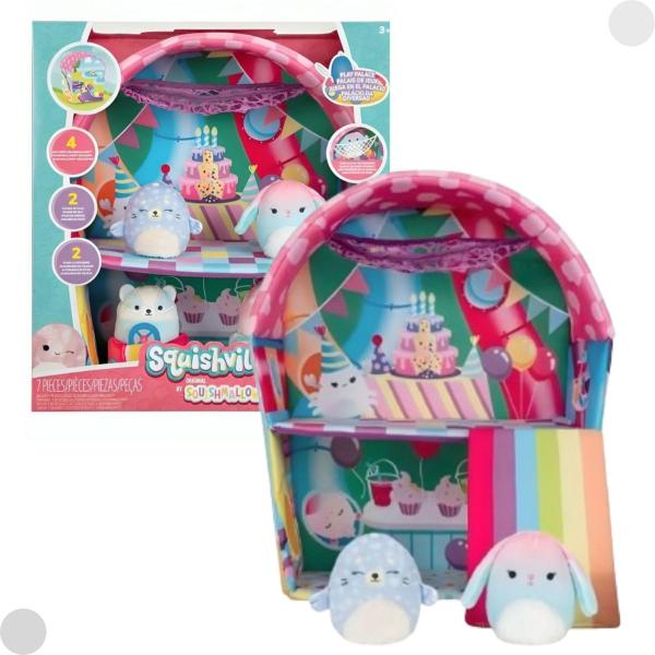 Playset Palácio Da Diversão Com 04 Pelúcia Squishmallow 3439 - Sunny Imagem de Playset Palácio Da Diversão Com 04 Pelúcia Squishmallow 3439 - Sunny