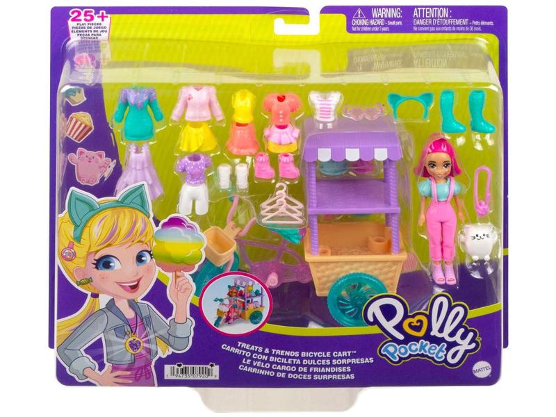 Imagem de Playset Polly Pocket Carrinho de Doces Surpresas - Mattel