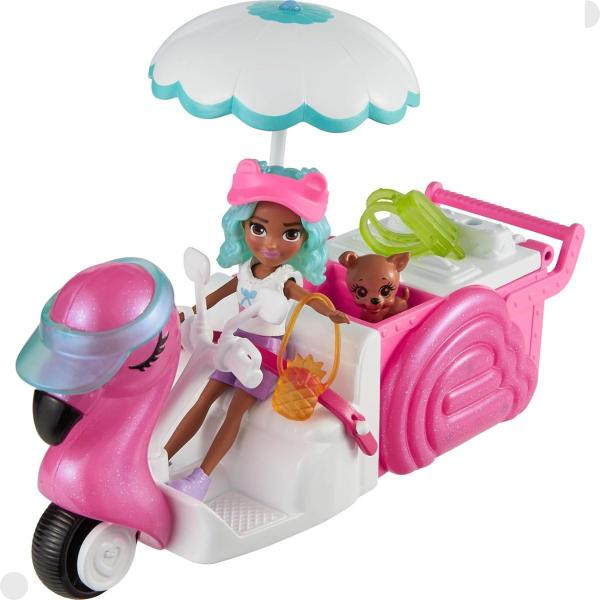 Imagem de Playset Polly Pocket Carrinho de Lanches Flamingo 21 Peças HWP24 - Mattel