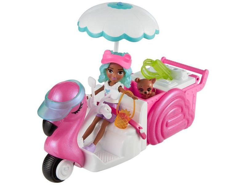 Imagem de Playset Polly Pocket Carrinho de Lanches Flamingo - Mattel 21 Peças