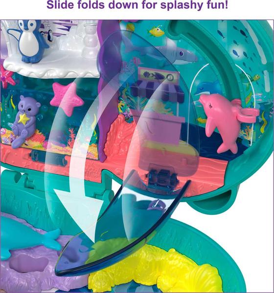 Imagem de Playset Polly Pocket Otter Aquarium com 2 micro bonecas de 4 anos ou mais