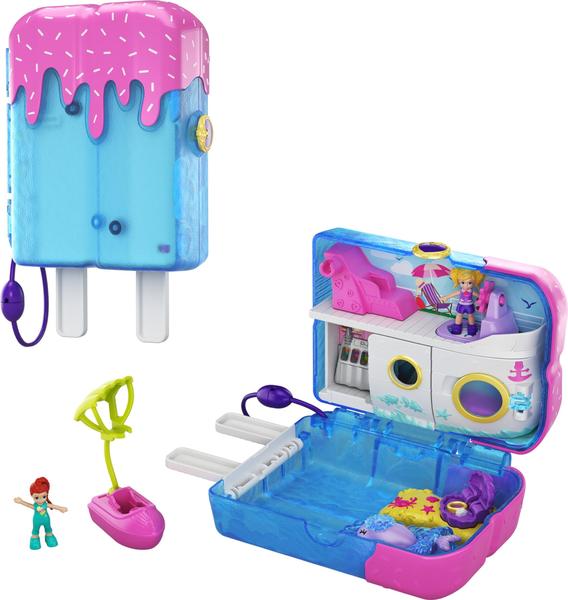 Imagem de Playset Polly Pocket Sweet Sails Cruise Sails com 2 microbonecas