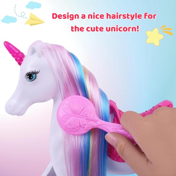 Imagem de Playset Princess Doll e Magic Light Unicorn HAPITOIZ