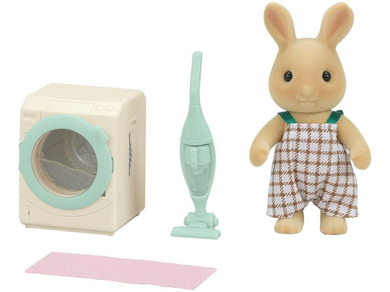 Playset Sylvanian Families Conjunto Lavagem e - Limpeza Papai Coelho Raio de Sol Imagem de Playset Sylvanian Families Conjunto Lavagem e - Limpeza Papai Coelho Raio de Sol