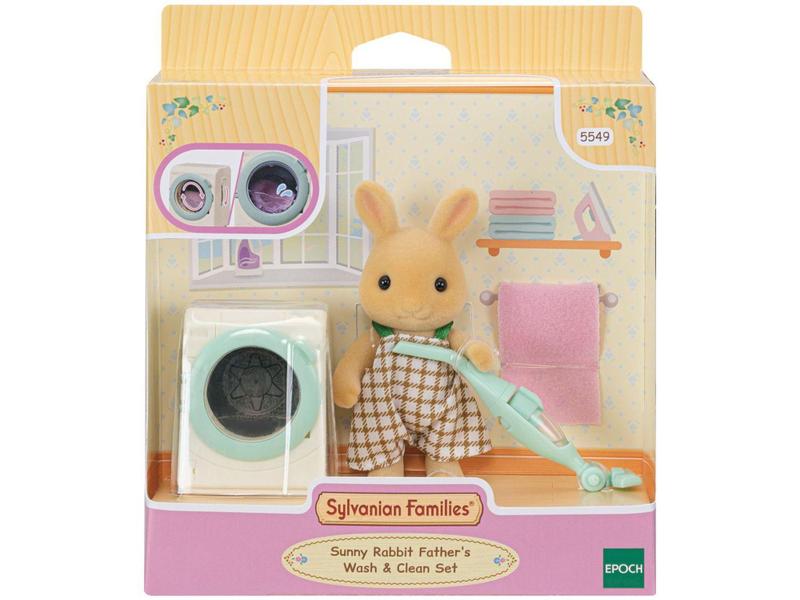 Playset Sylvanian Families Conjunto Lavagem e - Limpeza Papai Coelho Raio de Sol Imagem de Playset Sylvanian Families Conjunto Lavagem e - Limpeza Papai Coelho Raio de Sol