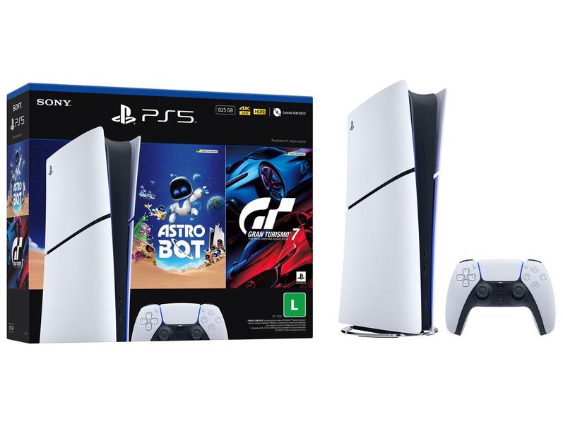 PlayStation 5 Edição Digital 825GB 1 Controle Branco Sony com 2 Jogos PlayStation 5 Edição Digital 825GB 1 Controle Branco Sony com 2 Jogos